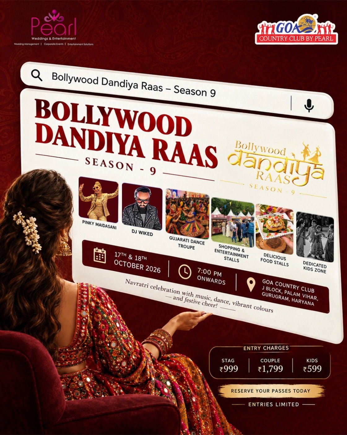 Bollywood Dandiya Raas Season 9 Event Banner
